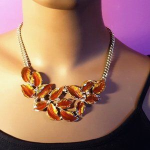 Floral Necklace and Earring Set